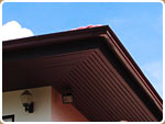 Vinyl Gutter Brown Color at Land and House (Chalong)